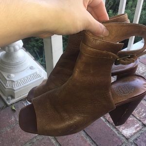 Jeffrey Campbell Tan Open Toe Booties !